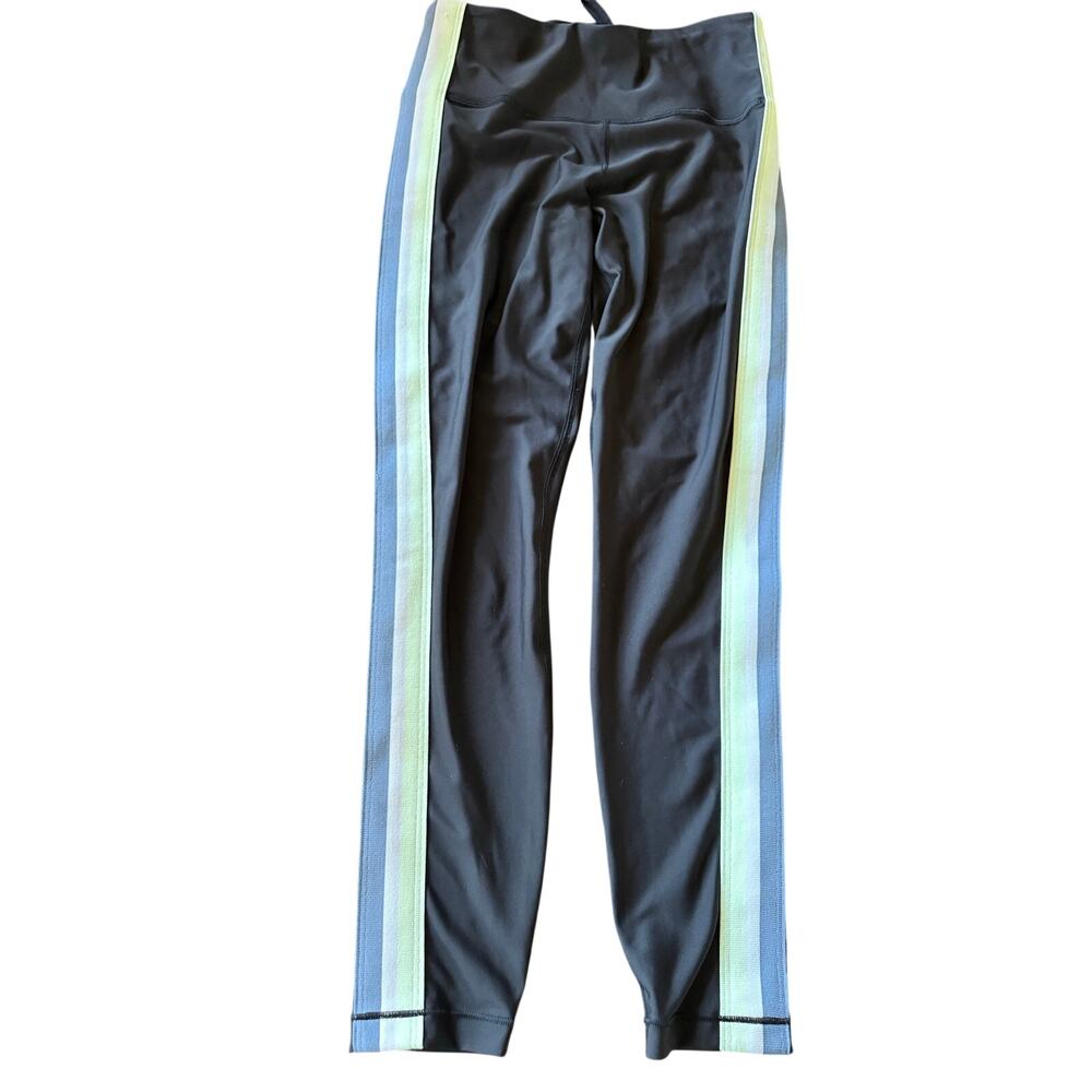 Athleta Interval Side Stripe Leggings S Black Activewear Training Workout Gym - Picture 2 of 15